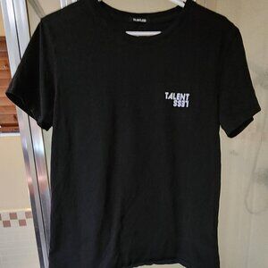 Talentless Black Cotton Tee Shirt Size L